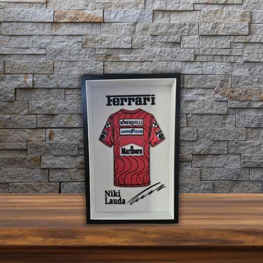 Niki Lauda – Ferrari Jersey Frame