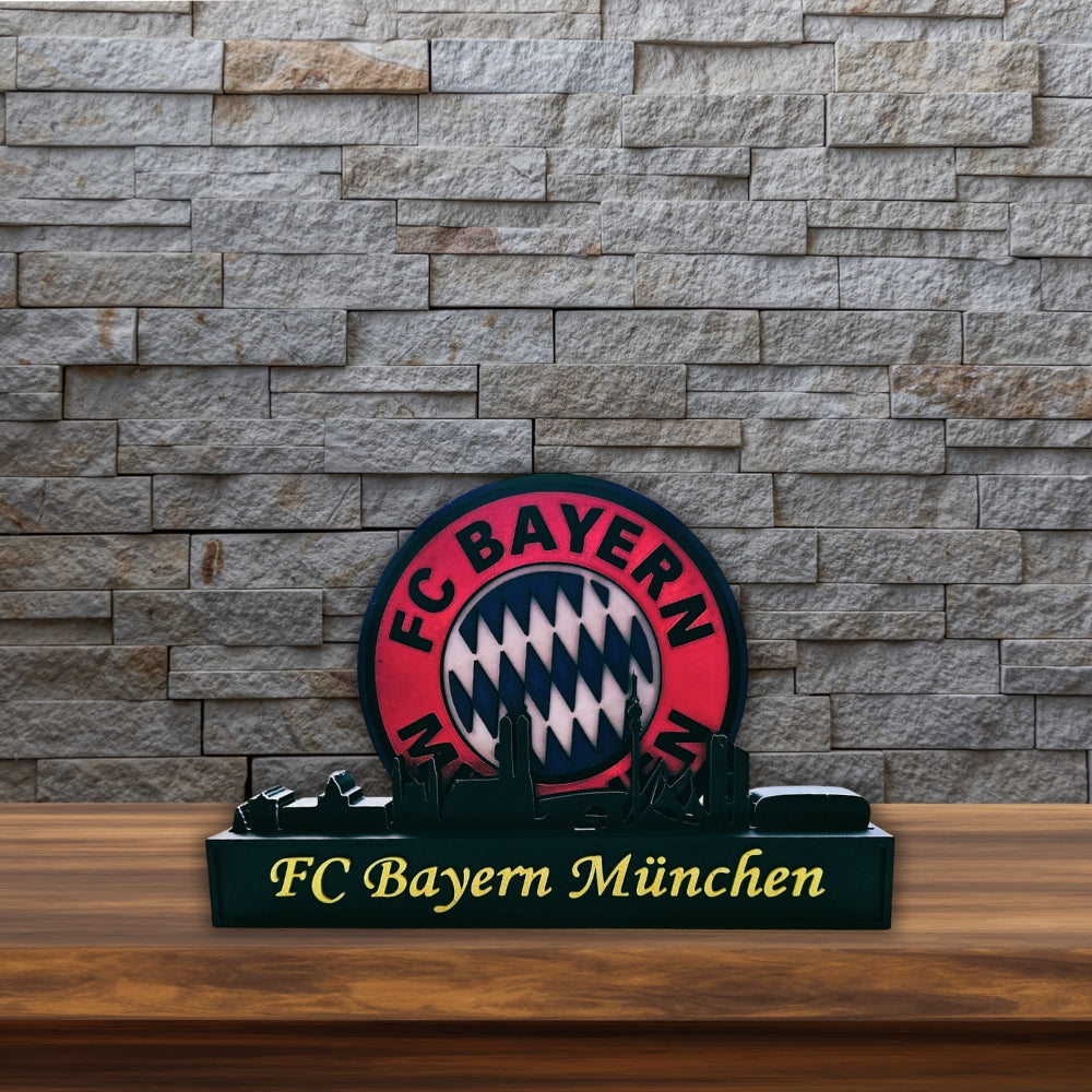 FC Bayern München – Skyline 3D-Kunstwerk