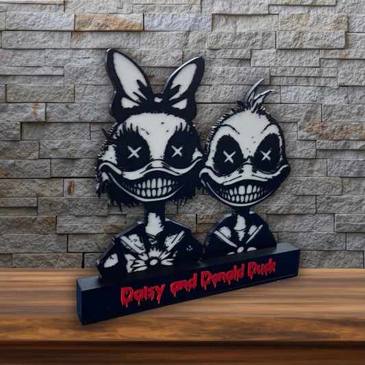 Daisy and Donald Duck (Horror Edition) | 3D-Kunstwerk