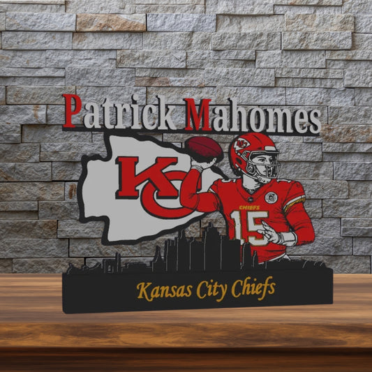 Patrick Mahomes × Kansas City Chiefs | 3D-Kunstwerk