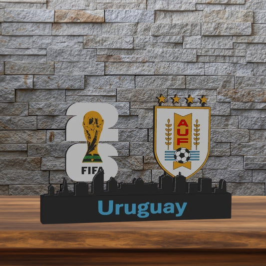 Uruguay Skyline WM Edition | 3D-Kunstwerk