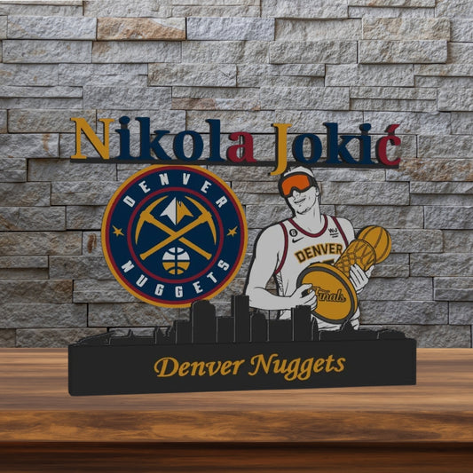 Nikola Jokić Denver Nuggets | 3D-Kunstwerk