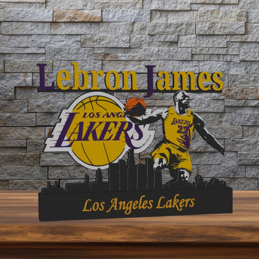 LeBron James × Los Angeles Lakers | 3D-Kunstwerk