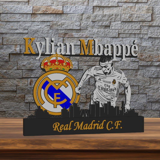Kylian Mbappé × Real Madrid | 3D-Kunstwerk